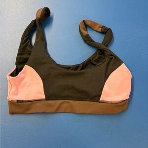 Hurley Black and Pink Colorblock Women’s Sports Bra